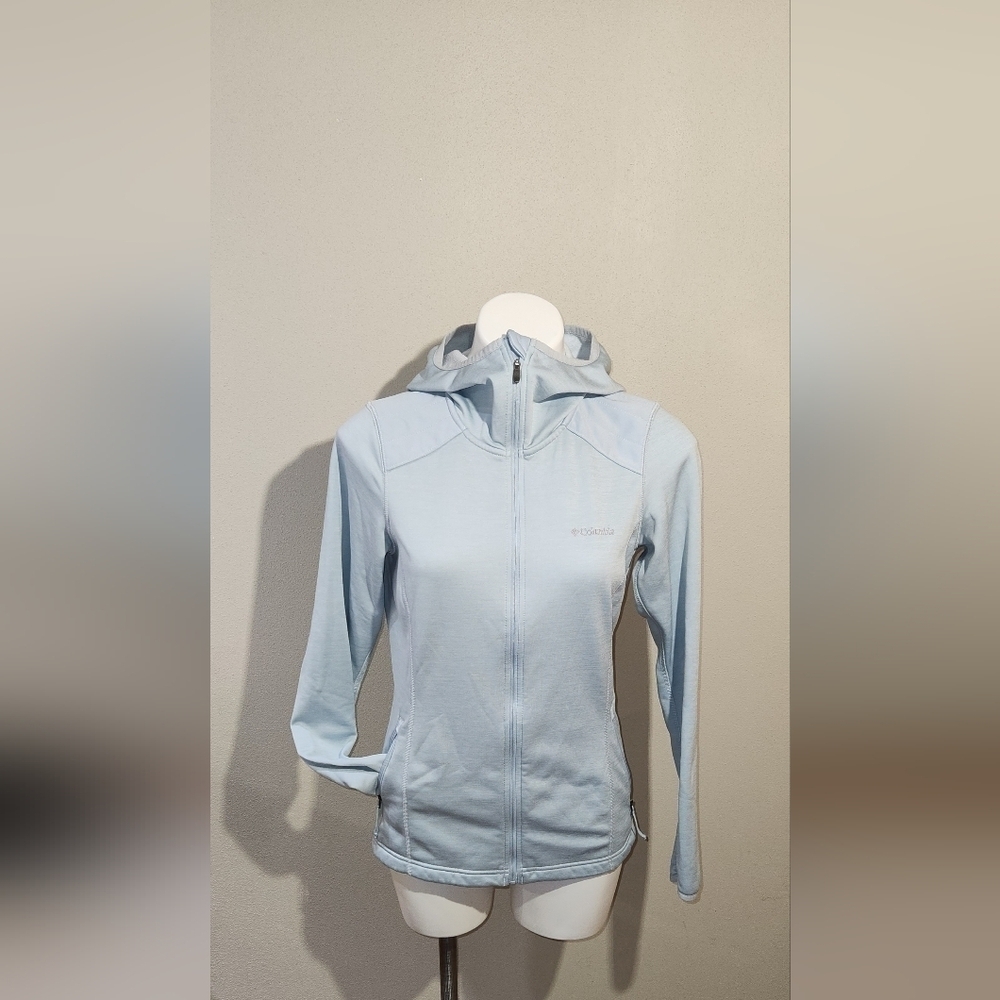 Columbia Full Zip Athletic Hoodie With Thumb Holes Women's Size Small